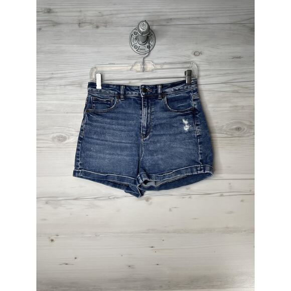 American Eagle Outfitters Pants - American Eagle Shorts Womens 4 Denim Highest Rise Mom Short Stretch Distressed